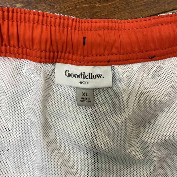 Goodfellow & Co. Swim Trunks Tropical XL Blue White - Picture 5 of 8